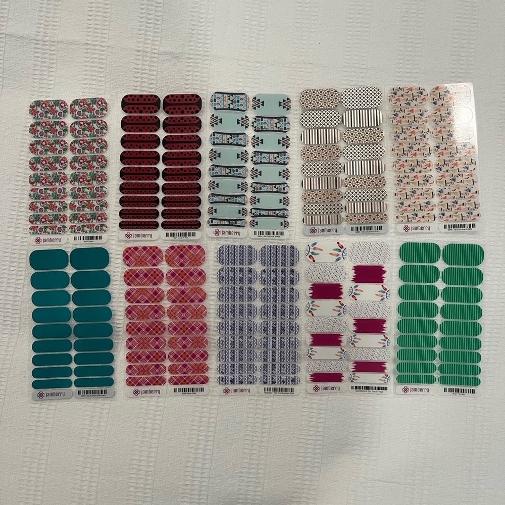 10 Jamberry Nail Wraps Set